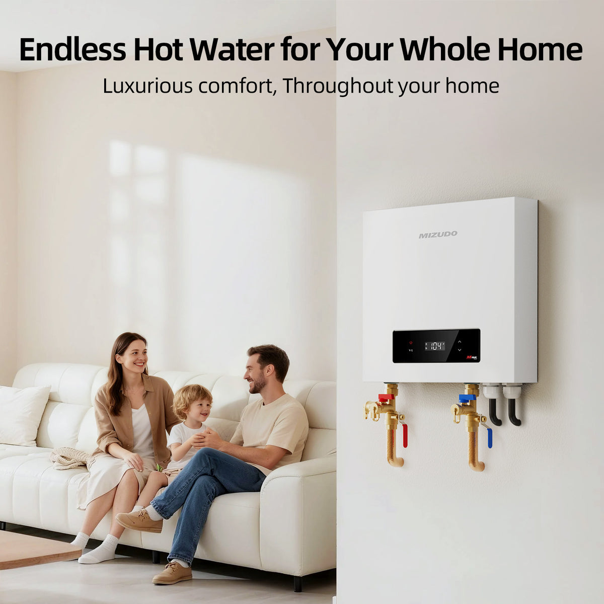 Tankless Water Heater Electric 36kW 240V 3s heating Whole House Shower