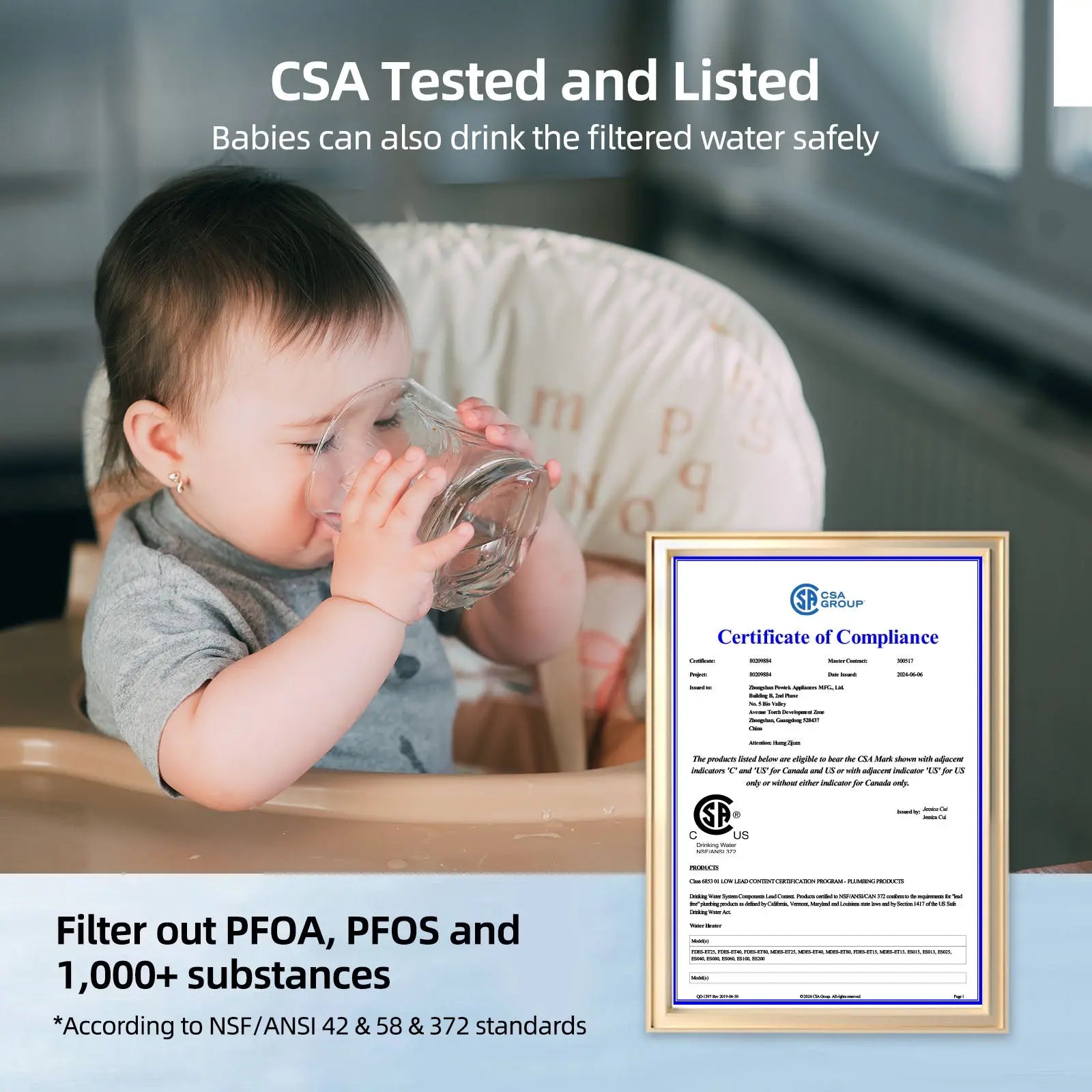 PCF Filter for Mizudo Pureflo & Megaflo Mini Reverse Osmosis Water Filter, Tankless Under Sink RO Water Filtration System