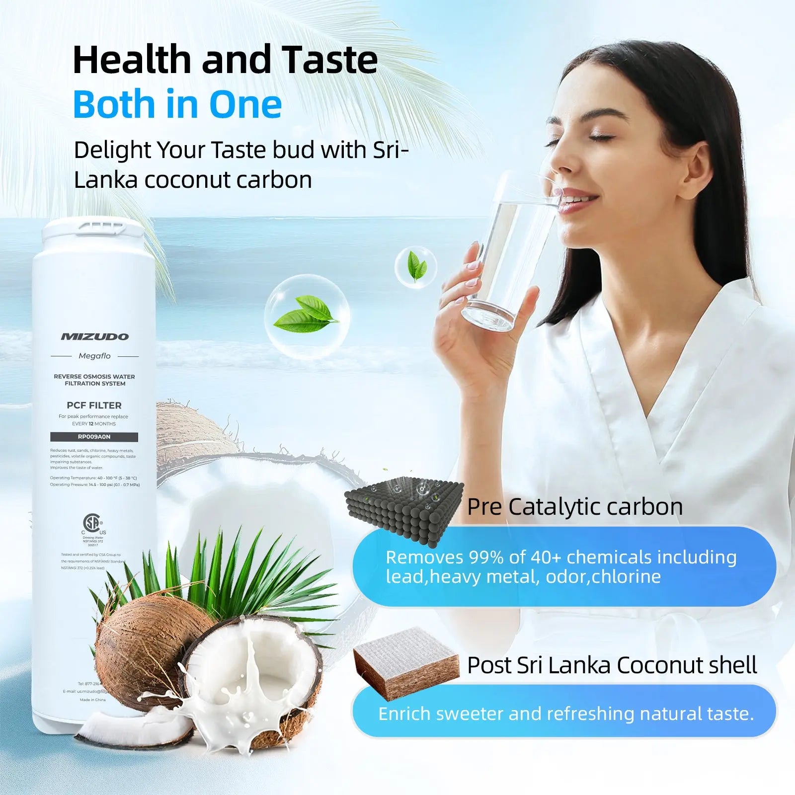 MIZUDO Megaflo Smart 1200GPD Reverse Osmosis Water Filter