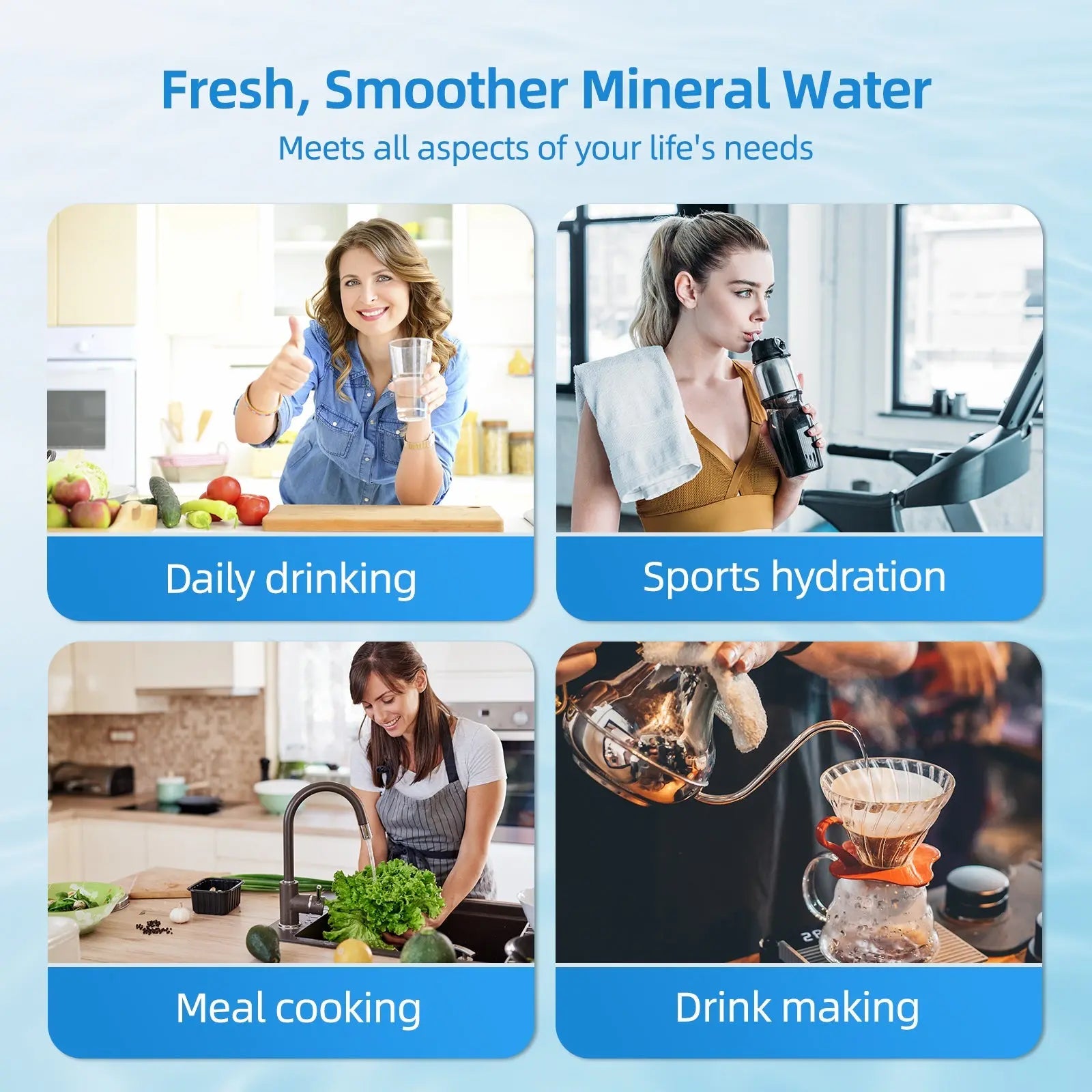 Remineralization Filter for Reverse Osmosis System, MIZUDO 12 Months Alkaline Water Filter System Under Sink, 10-inch PH Balance and Restore Minerals Filter for RO System