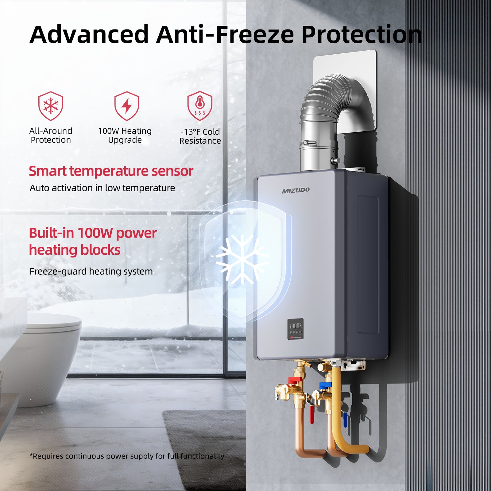 GEN 3 Direct Vent 199,000 BTU Indoor Tankless Water Heater with Smart Wi-Fi