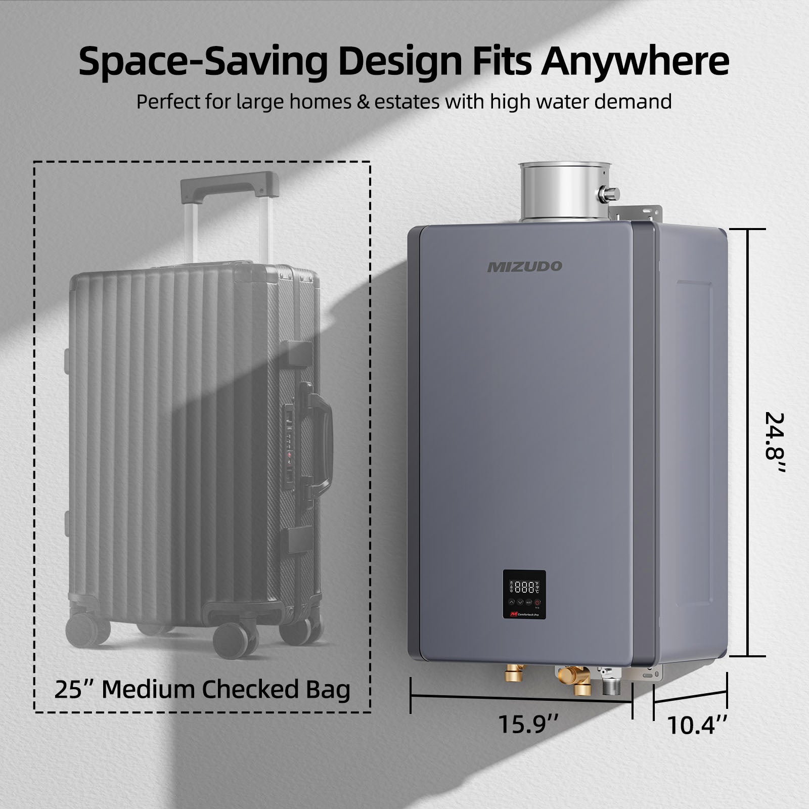 GEN 3 Direct Vent 199,000 BTU Indoor Tankless Water Heater with Smart Wi-Fi