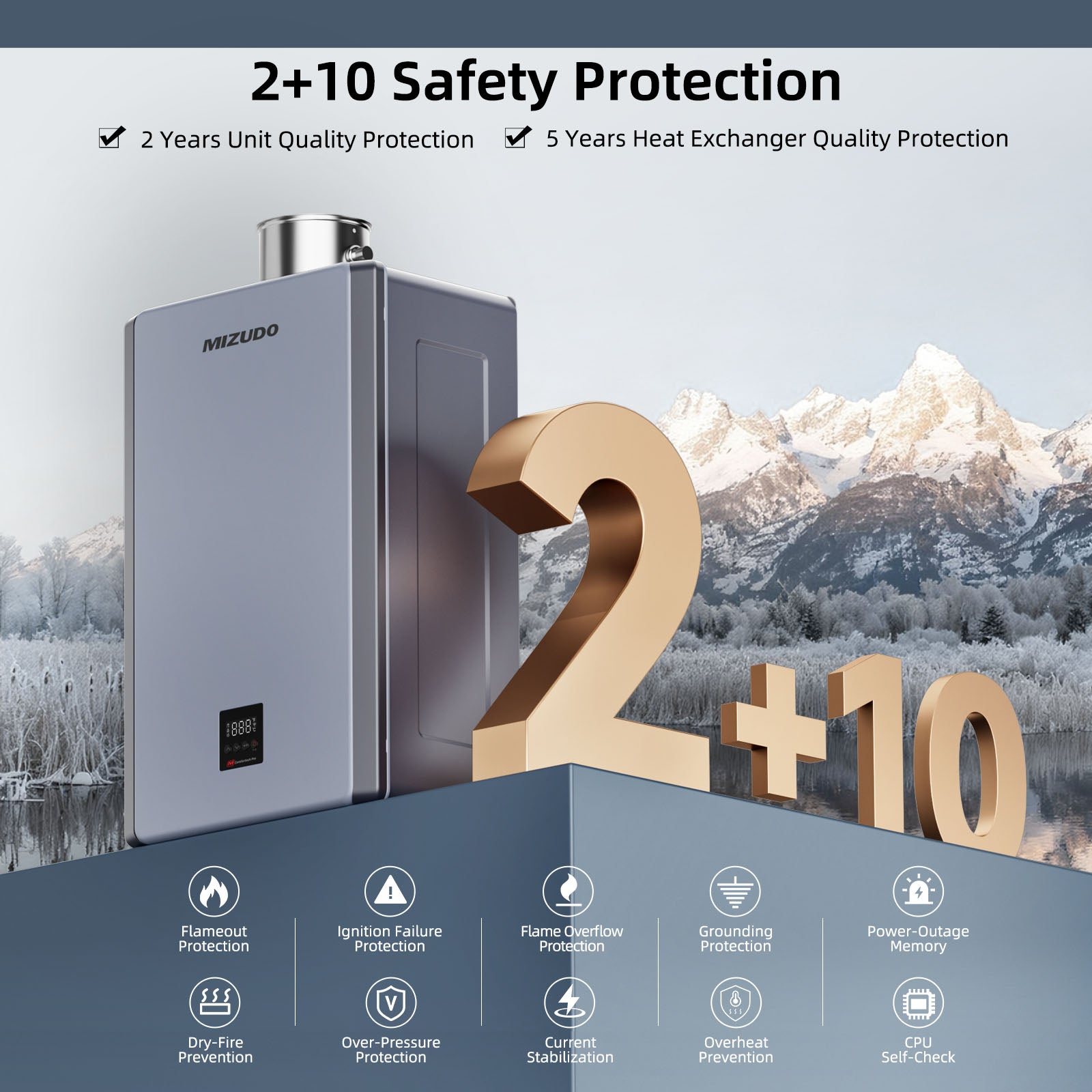 GEN 3 Direct Vent 199,000 BTU Indoor Tankless Water Heater with Smart Wi-Fi