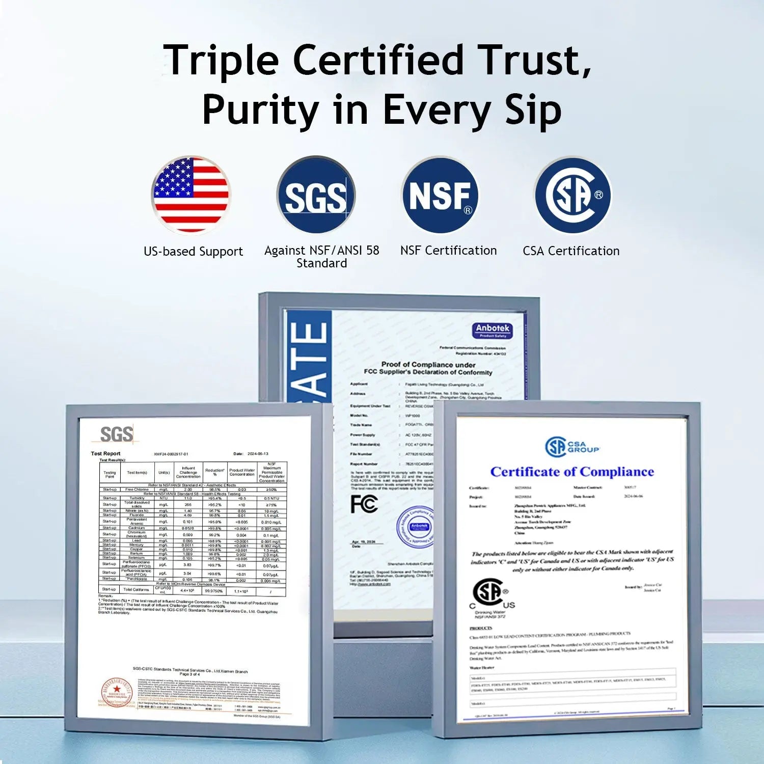 MIZUDO Tankless Reverse Osmosis Water Filter Certified by NSF, SGS, and CSA, Under Sink