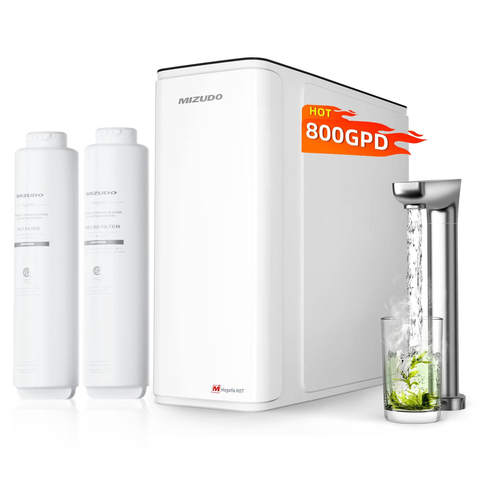 MIZUDO Megaflo Hot 800GPD Reverse Osmosis Water Filter