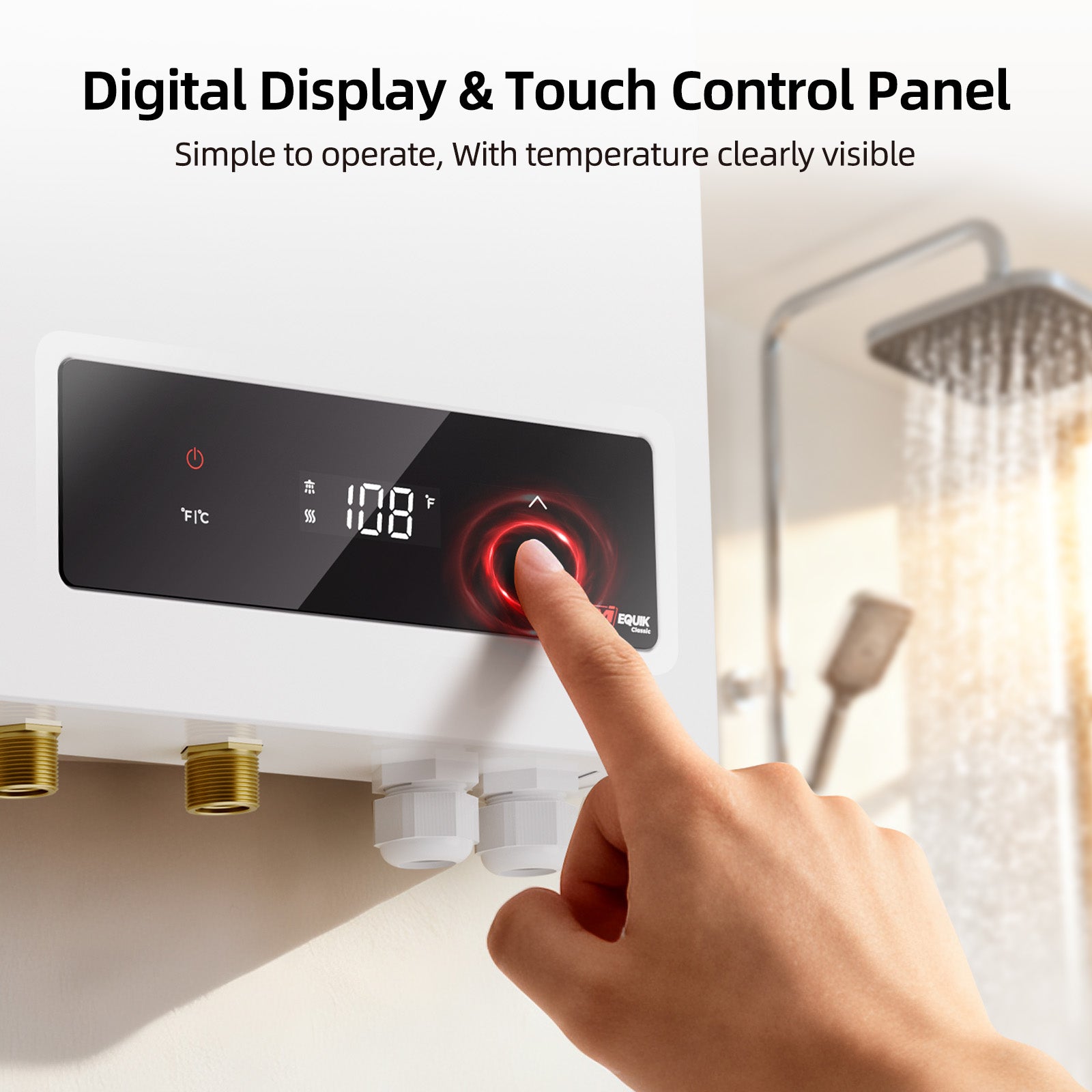 MIZUDO Electric Tankless Water Heater, Instant and Endless Hot Water, Whole House Solution, 18kW 240V