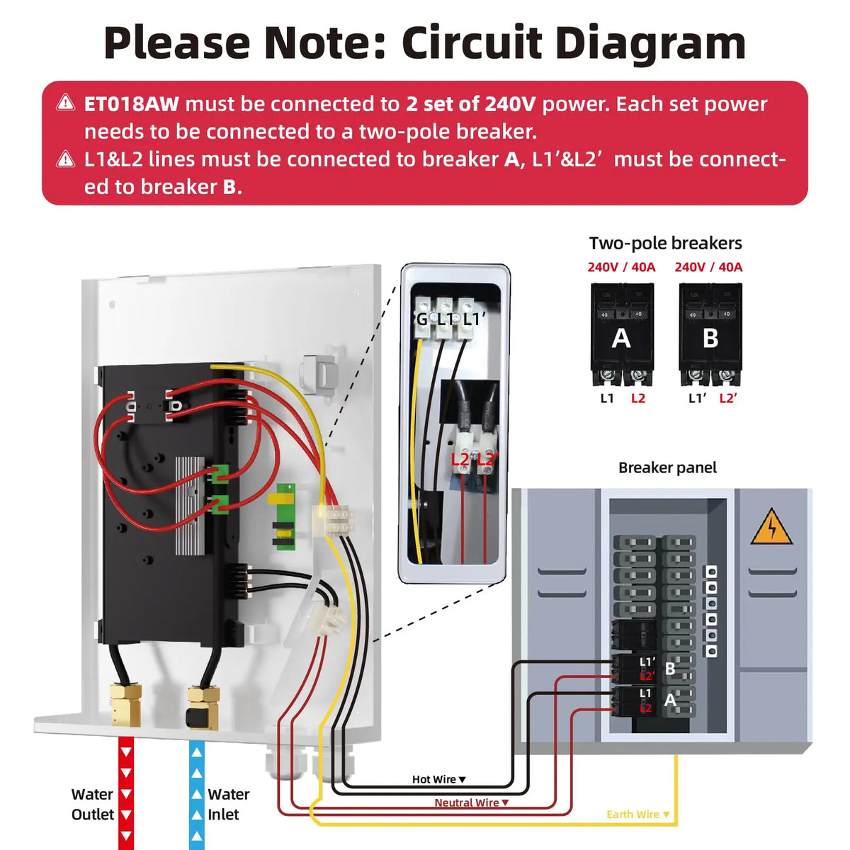 18 kW 4.4 GPM 240-Volt Electric Tankless Water Heater