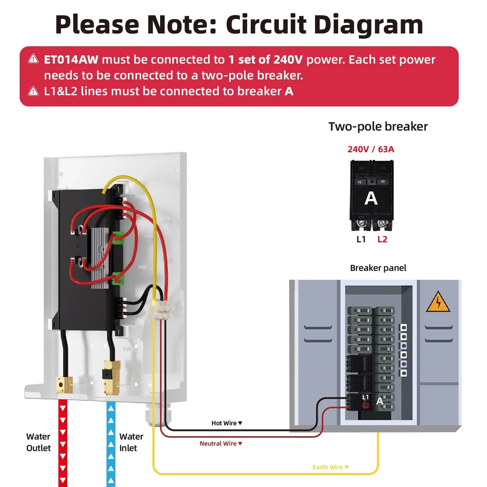 14 kW 3.4 GPM 240-Volt Electric Tankless Water Heater
