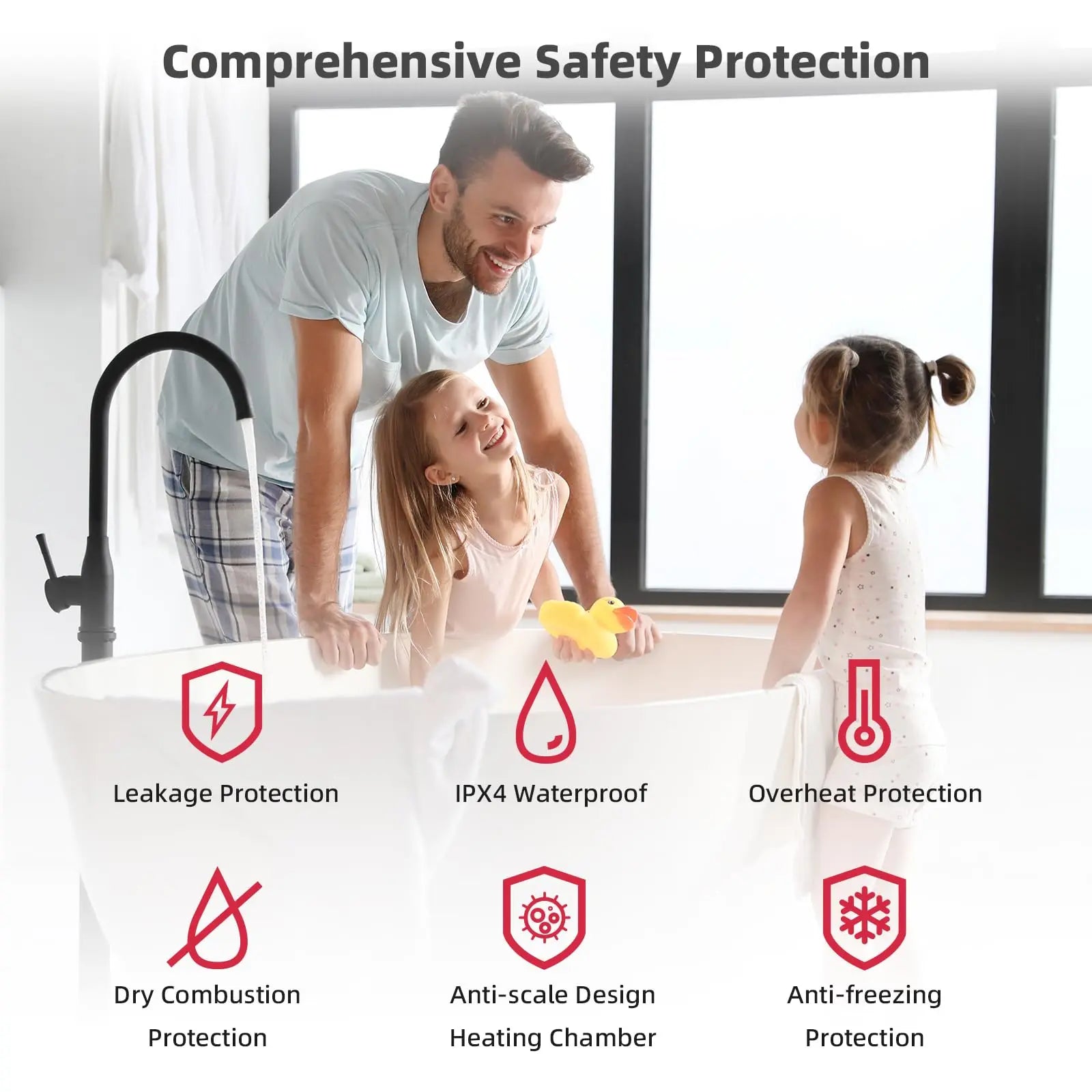 Tankless water heater gas indoor