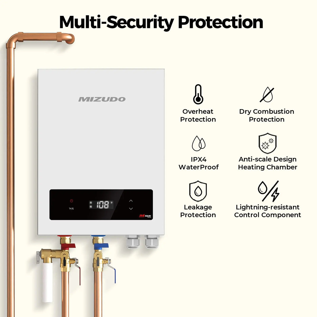 24 kW 4.8 GPM 240-Volt Electric Tankless Water Heater