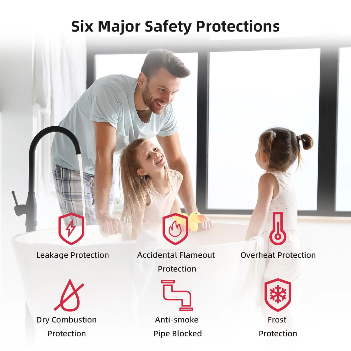Non-Condensing 7.5 GPM -Indoor Natural Gas/Propane Tankless Water Heater White