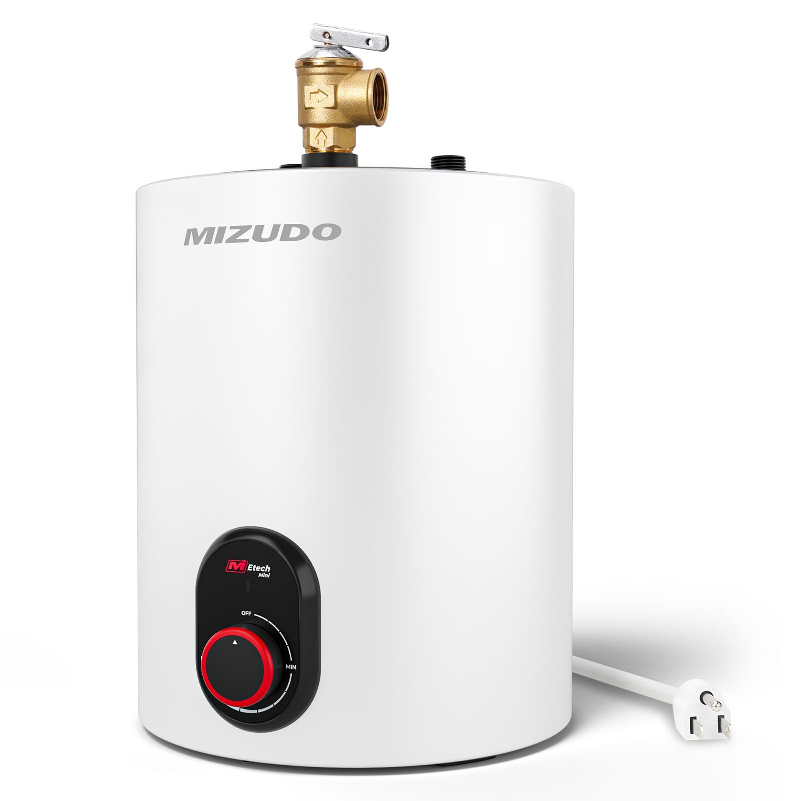 MIZUDO 1.5 Gallon Electric Mini Tank Water Heater, Instant Hot Water On Demand, Compact Under Sink Space-Saving, 120V Point of Use (White)