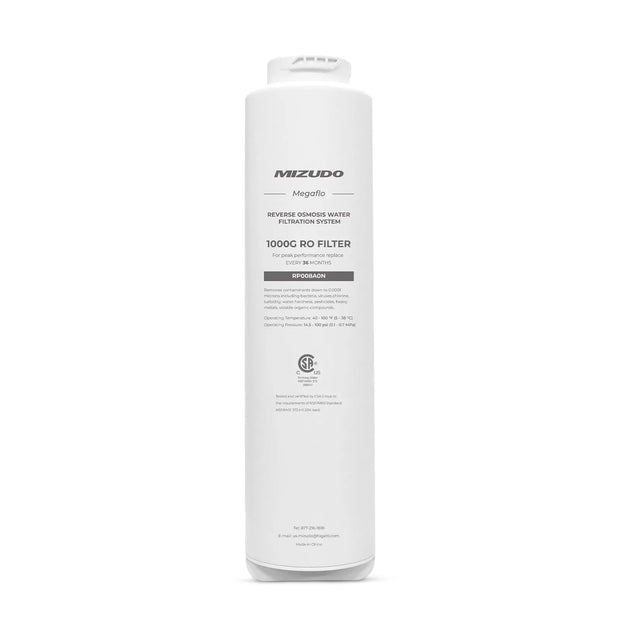 1000GPD RO Filter, Replacement for MIZUDO Megaflo 1000GPD Reverse Osmosis System