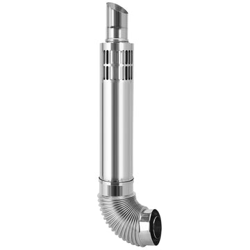 3" x 5" Direct Vent Kit with 23" Pipe and 87 Degree Elbow