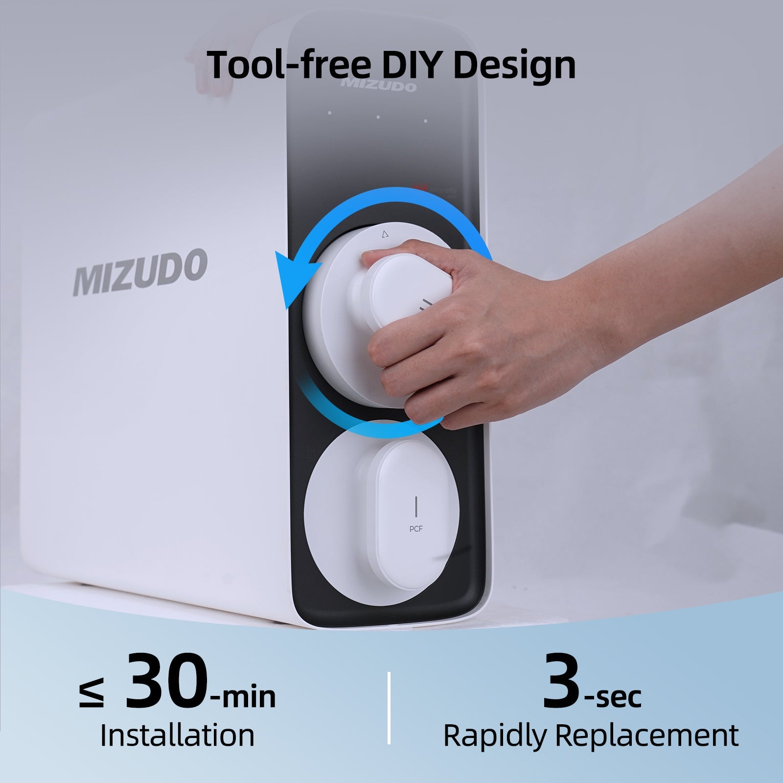 RO Filter for Mizudo Megaflo Mini 1000G Reverse Osmosis Water Filter, Tankless RO Water Filtration System Under Sink