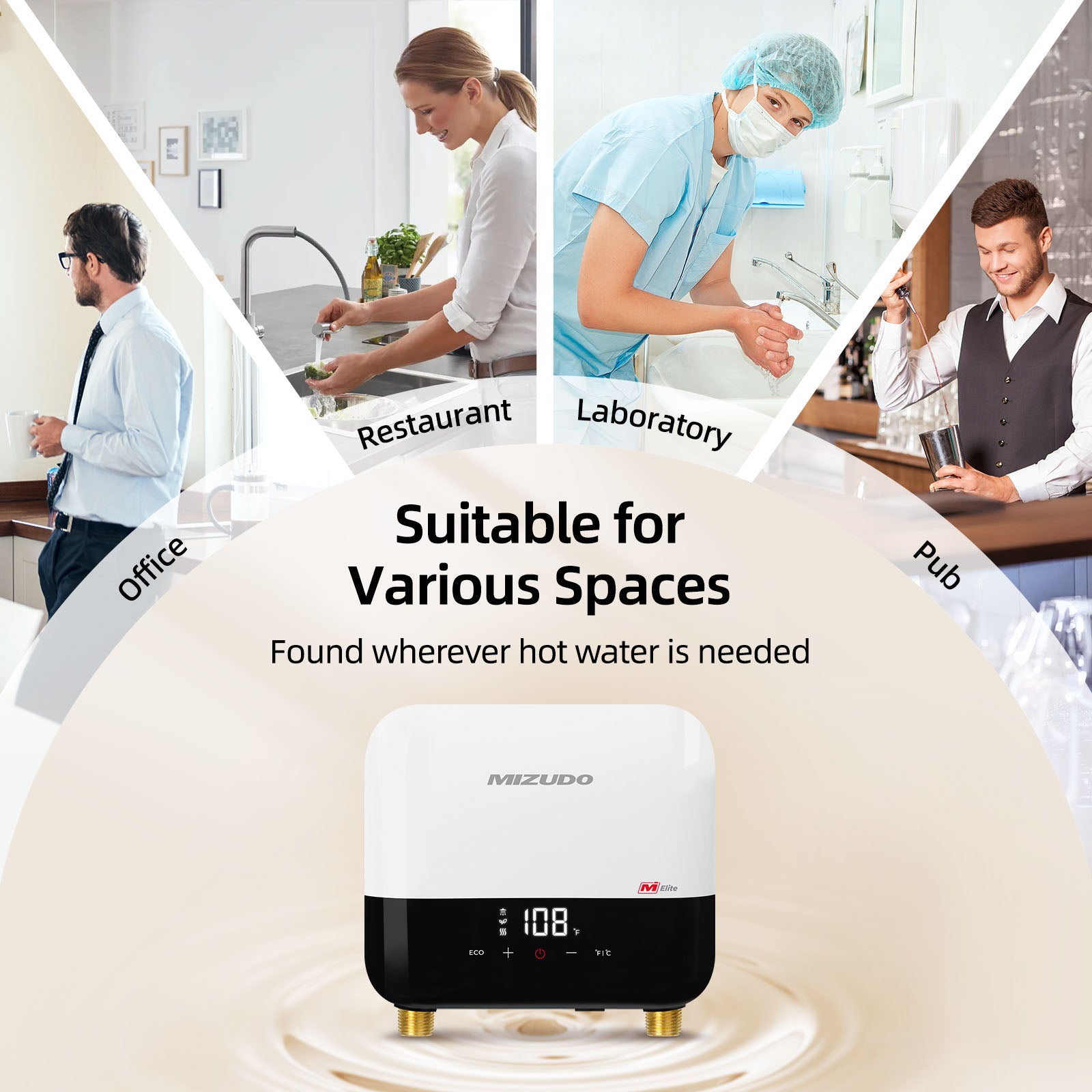 Mizudo 3.5kW Under Sink Electric Tankless Water Heater